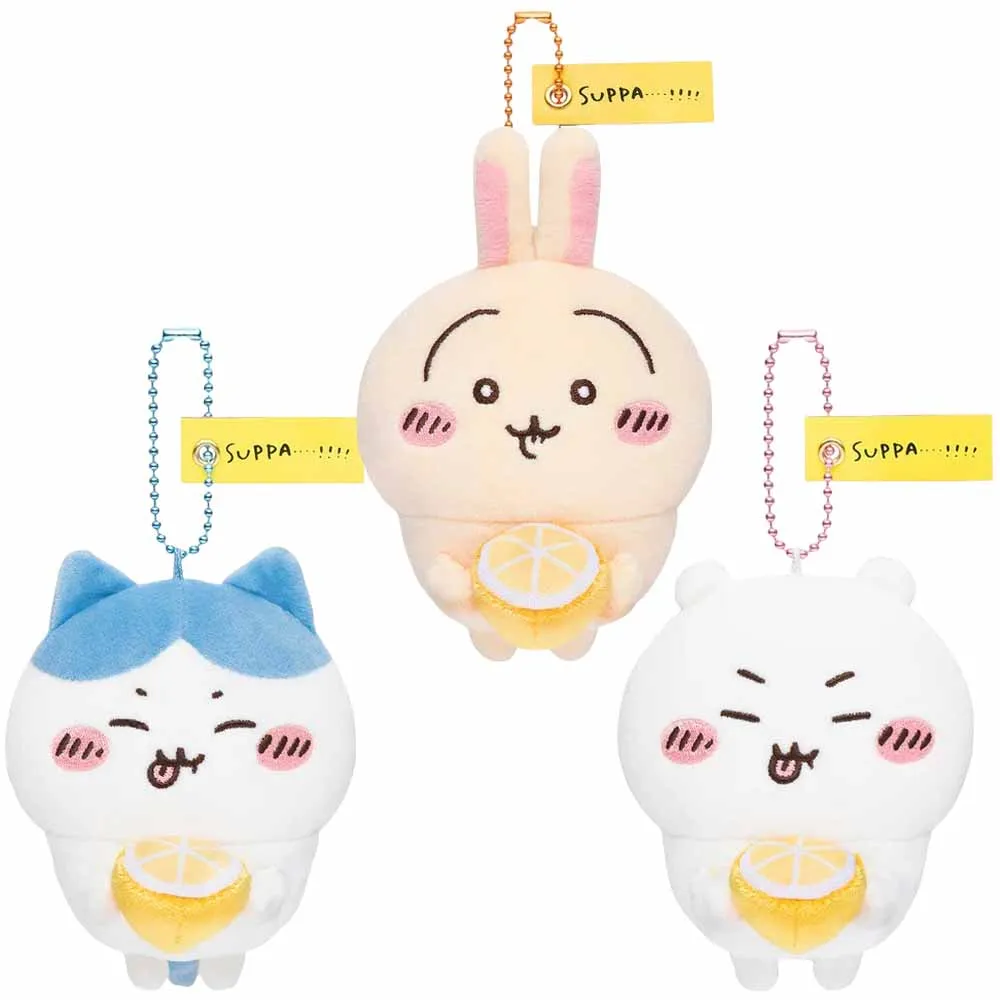 Anime Cartoon Chiikawas Usagi Hachiware Lemon Series Plushie Doll Toys Kawaii Cute Plush Bag Pendant Keychain Gift 10Cm