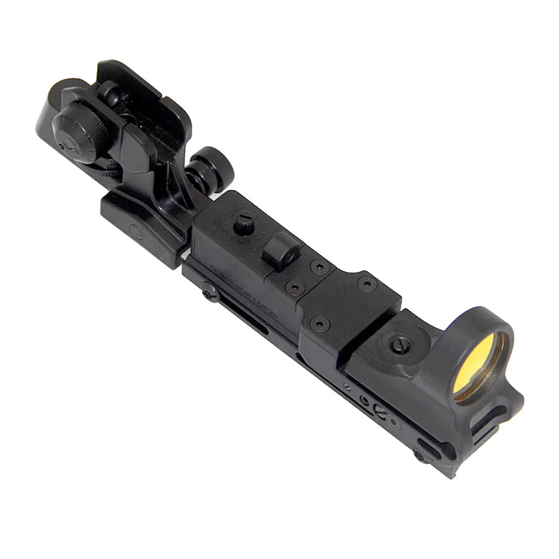 Tactical C-MORE Red Dot Sight Railway Reflex Sights with Click Switch 2 MOA Dot Optics with CQB Rear Sight Fit Picatinny Rail