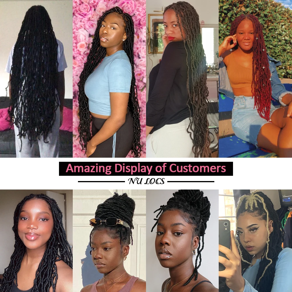 New Faux Soft Nu  Locs 21Strands Pre-Looped Synthetic Nu  Locs Crochet Hair For Black Women Goddess Locs Crochet Hair