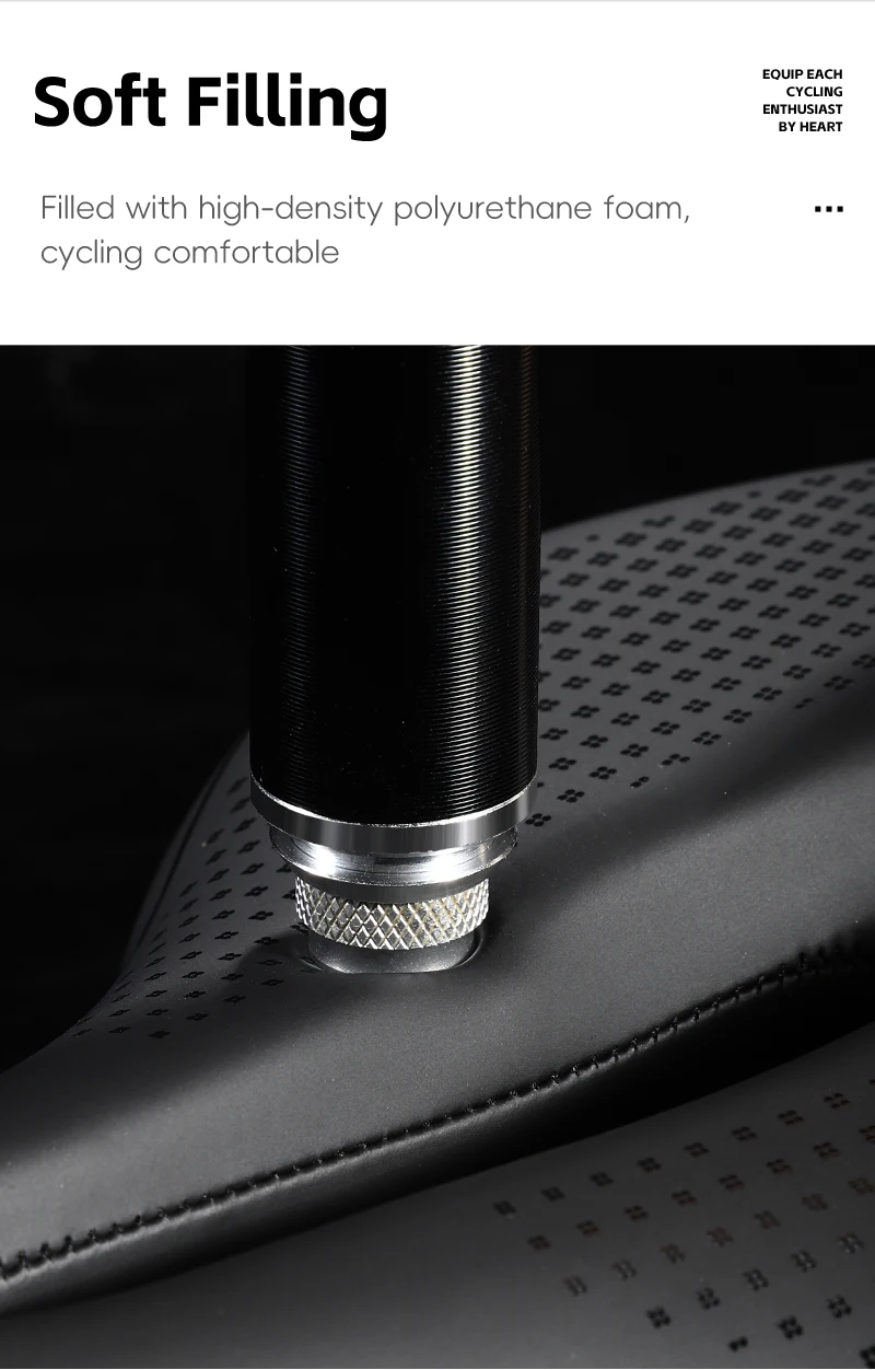 WEST BIKING Fahrradsattel, hohl, atmungsaktiv, stoßfest, rutschfestes PU-Lederkissen, ultraleichter MTB-Rennradsattel – Detail 6