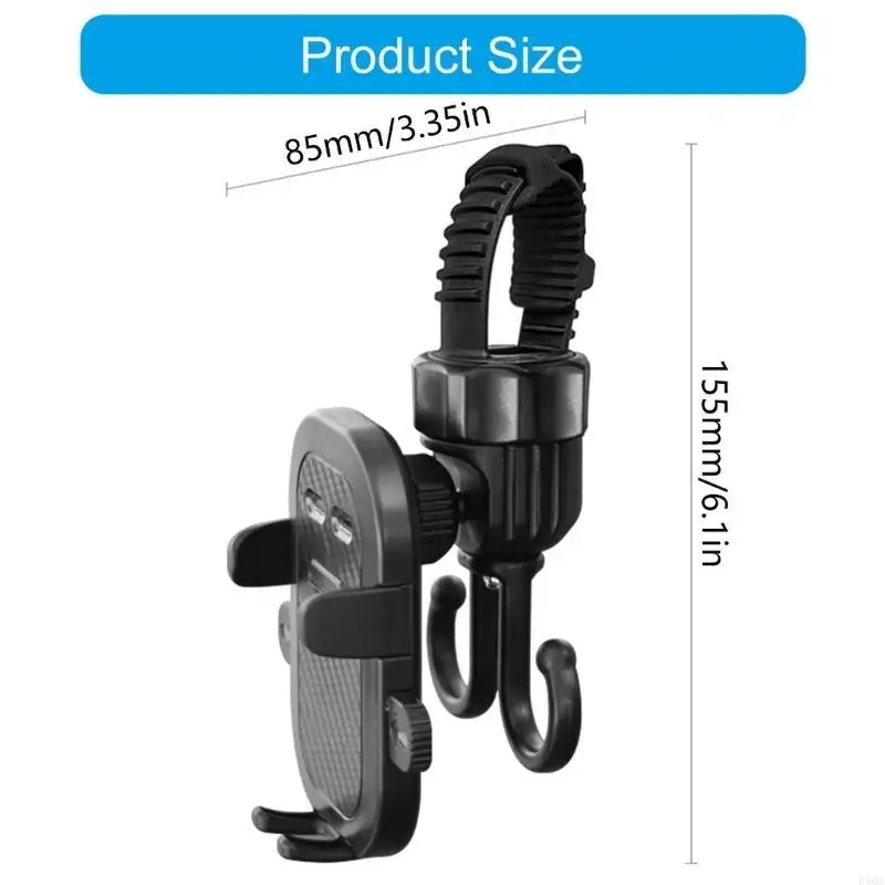 

D5QA Baby Strollers Hook Holder Rack Lightweight Hanging Bag Double Hook