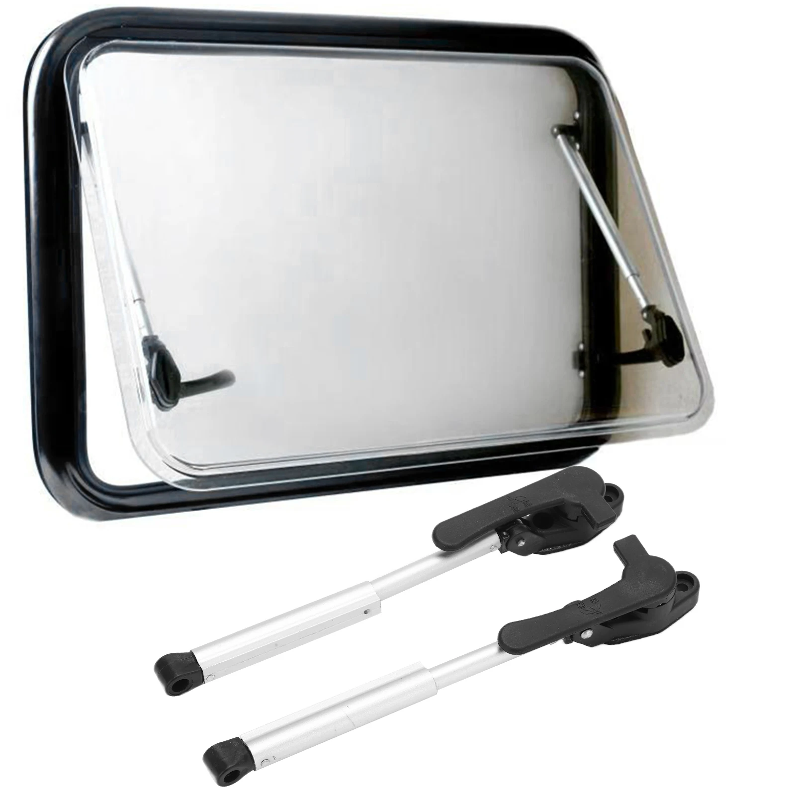 Drążek podporowy ze stopu aluminium RV do okien, 2 szt. 180mm-230mm pręt podtrzymujący okno RV teleskopowa odporność na utlenianie rozpórka podnosząca