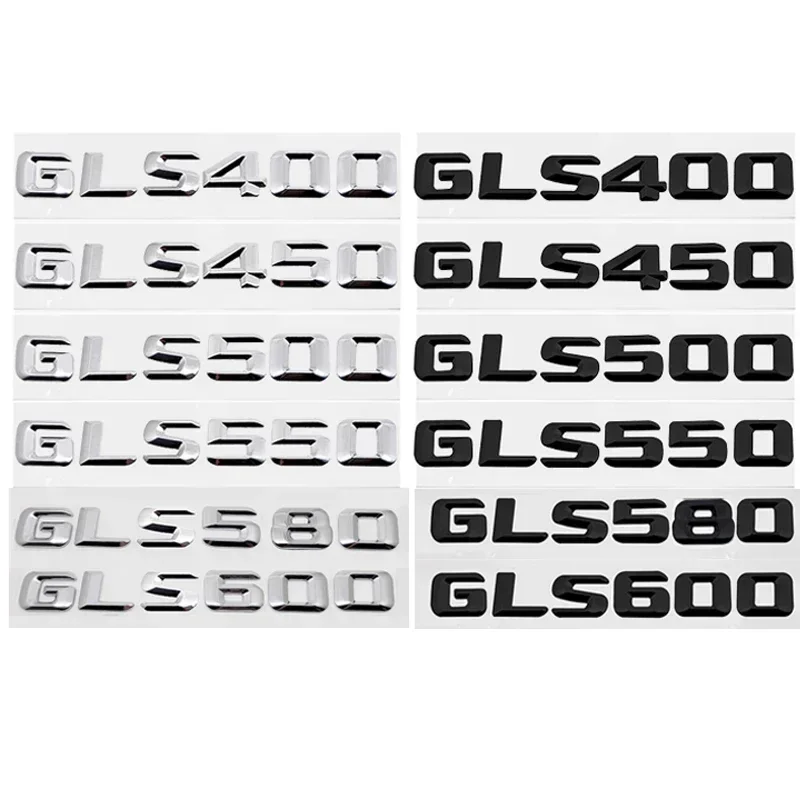 Letters Number Car Sticker Emblem Badge for Mercedes Benz GLS400 GLS450 GLS500 GLS550 GLS580 GLS600