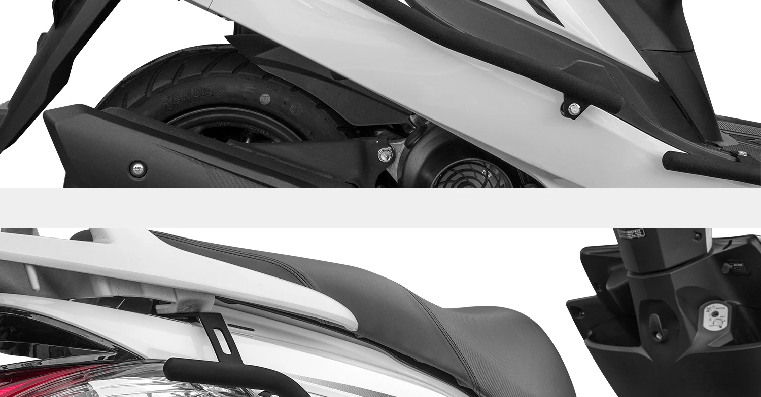 Motorcycle Honda EX125 Modified Bumper, Large Bumper, Bumper, High Carbon Steel Front and Rear Anti Drop Bar, Body Guard Frame