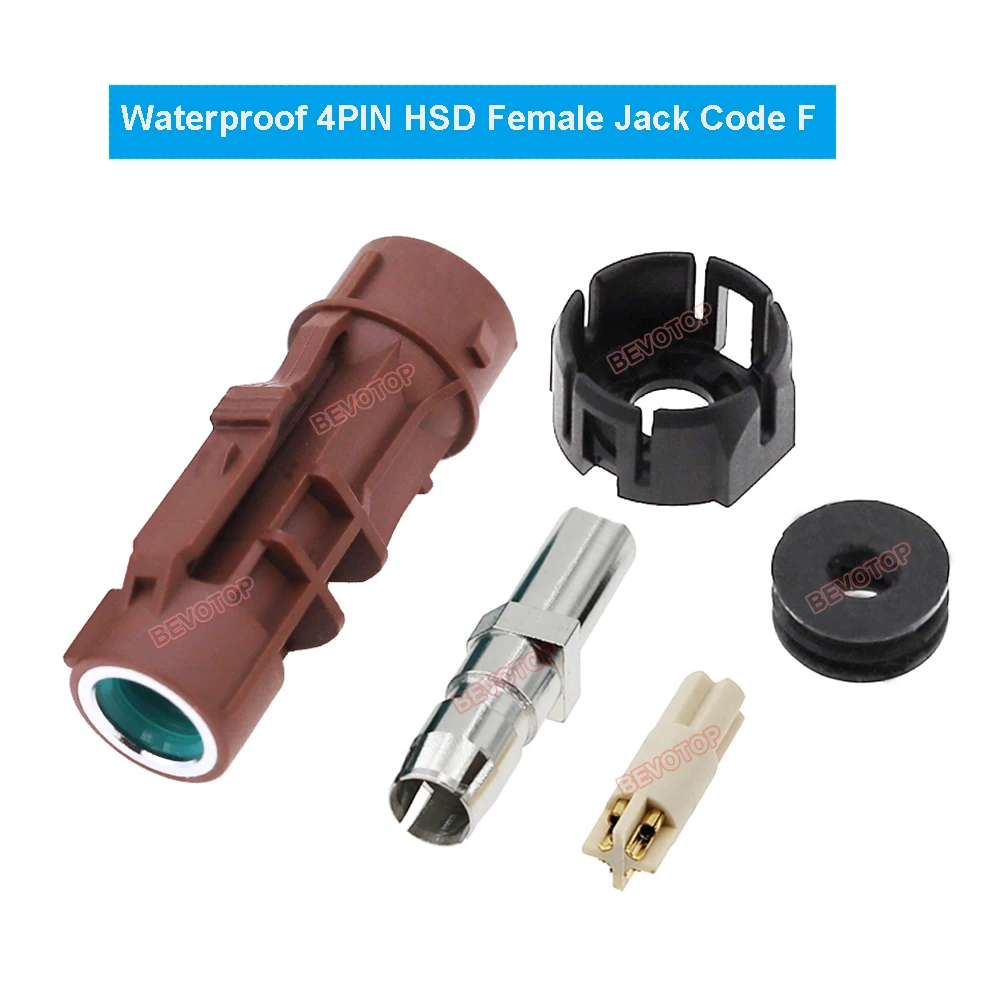 1PCS Waterproof HSD F Female Jack Connector for Replacement for Car LVDS Video Line Wire Harness BEVOTOP