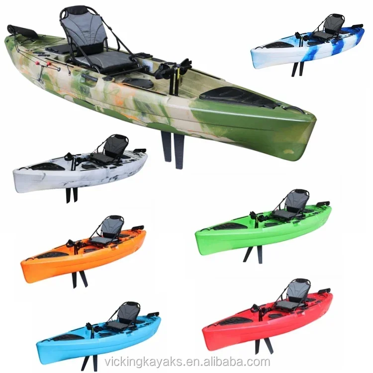 Hot Seller Single Seat 11Ft Pedal Kayak For Fishing One Person Sit on top Fishing kayak with Pedal Drive