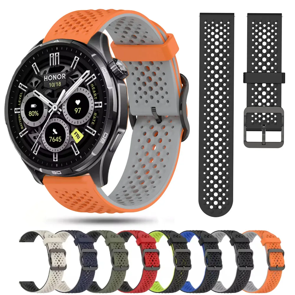 For HONOR Watch 6 Strap 22mm Silicone Replacement Wristband For HONOR Watch 5 Ultra Watchband For Honor GS Pro 3 Magic Watch 1 2