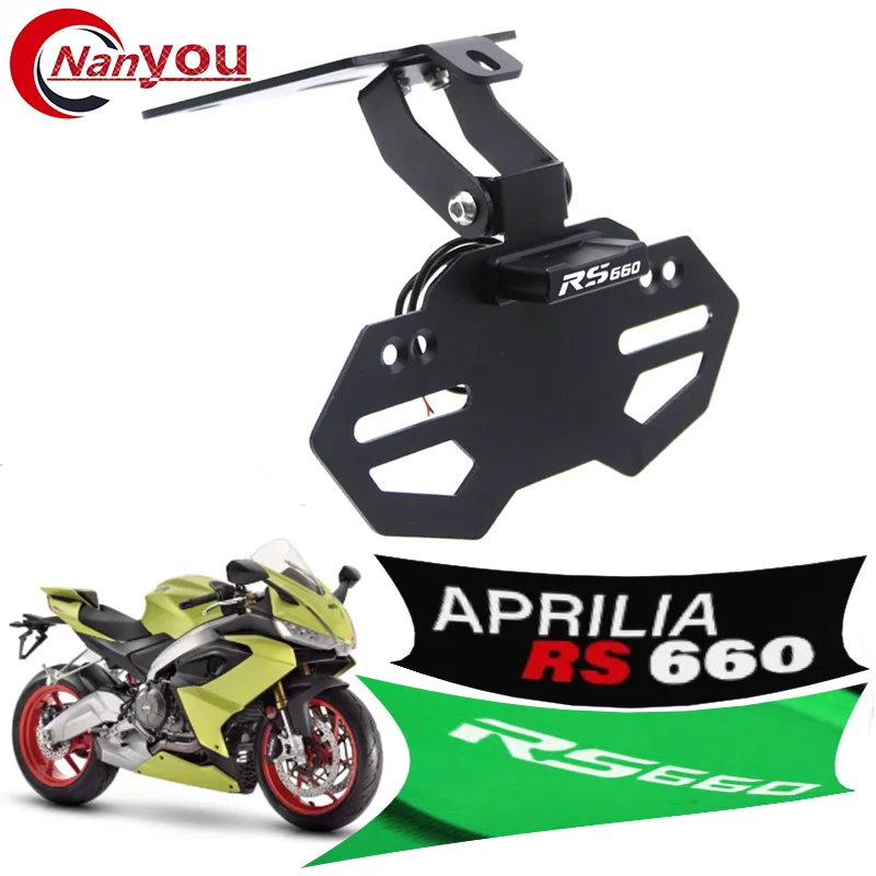 For Aprilia RS660 RS 660 2020- 2021License Plate Holder LED Light Motorcycle Rear Tail Tidy Fender Eliminator Accessories RS660