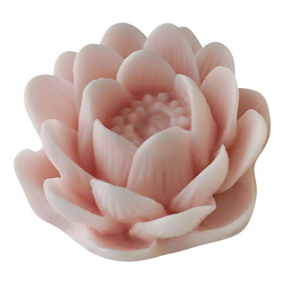 

3D flower silicone mold lotus scented candle gypsum drip glue hand Silicone Mold Scented Making Tools 3D DIY Handmade Fragrance