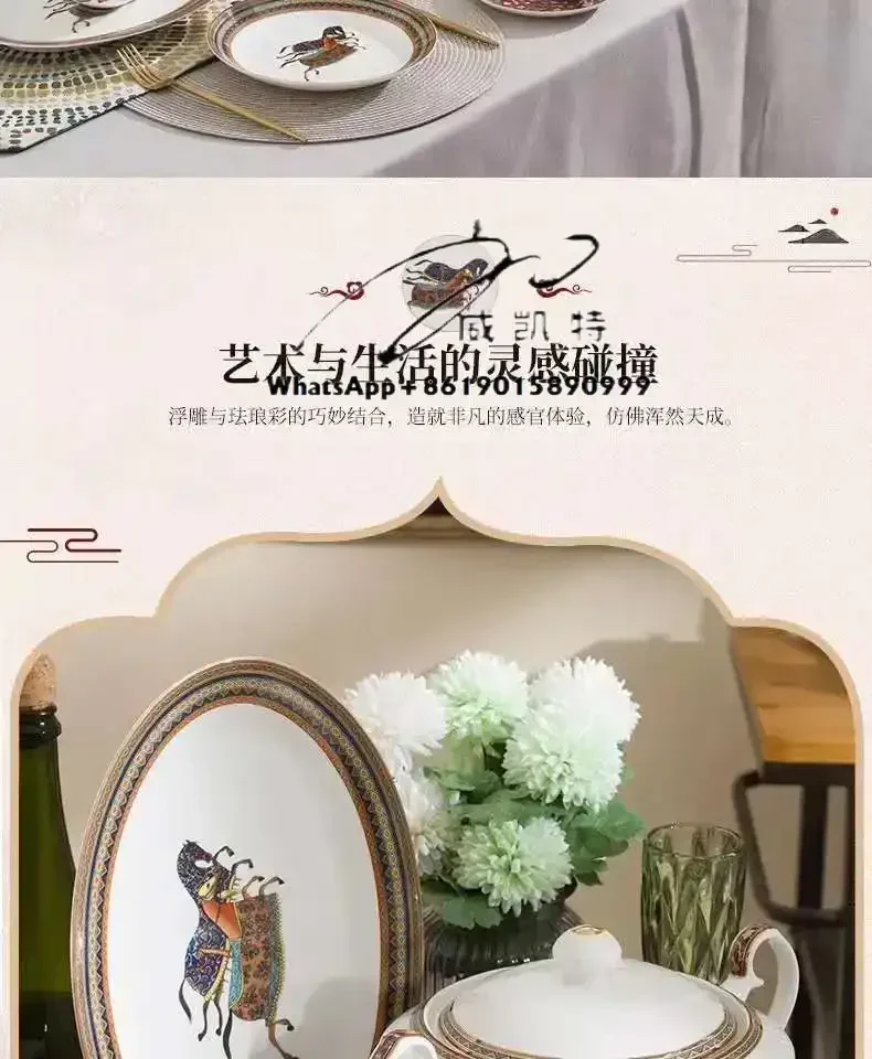 high quality new design 50 fine porcelain dinner set hot selling ceramic tableware bone china dinnerware sets