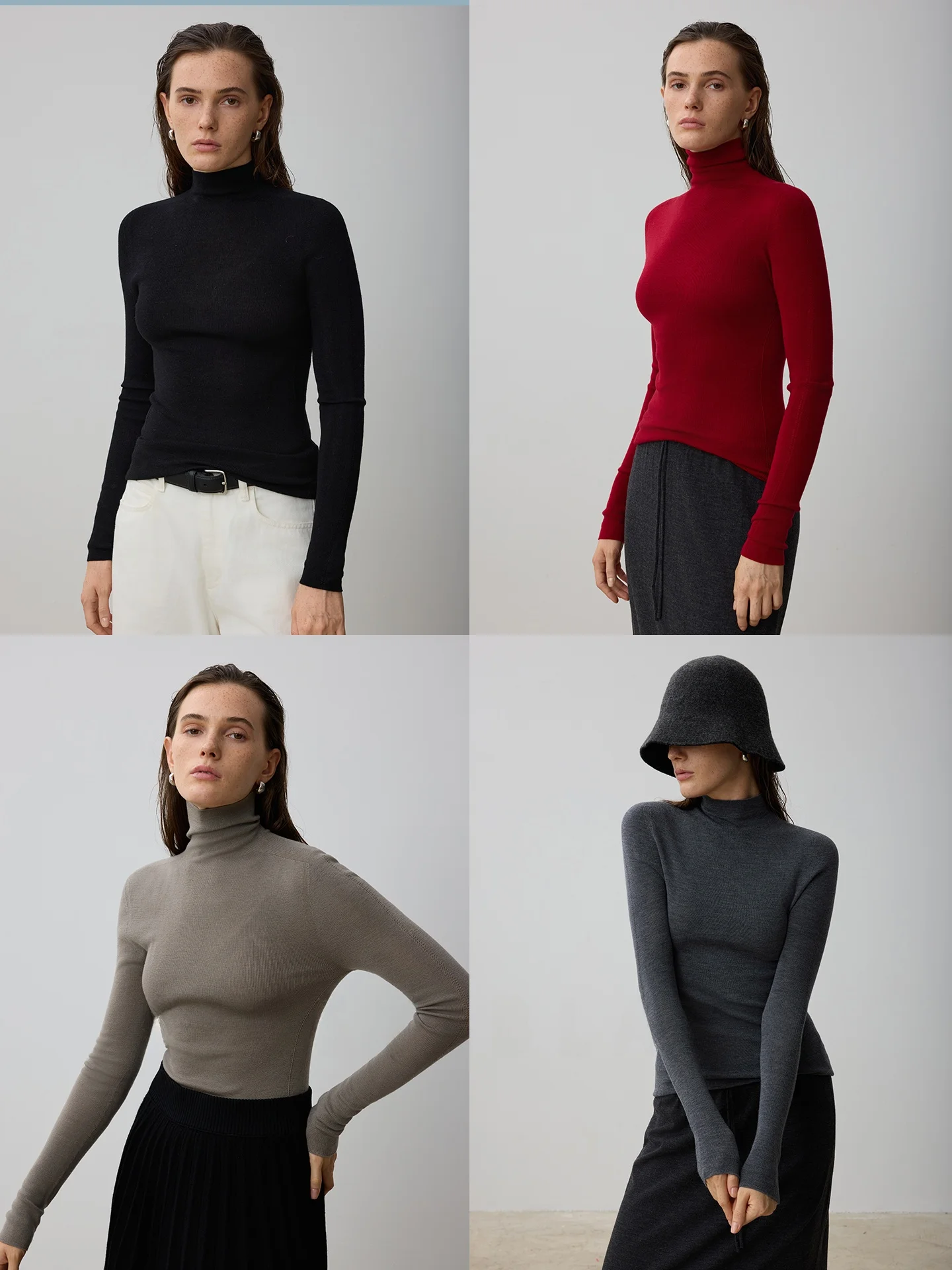 

First Bla Yangzi OTW Внутренняя шерстяная основа irt f Воротник с высоким воротником Универсальная внутренняя одежда Повседневная одежда Slim Fit Woo...