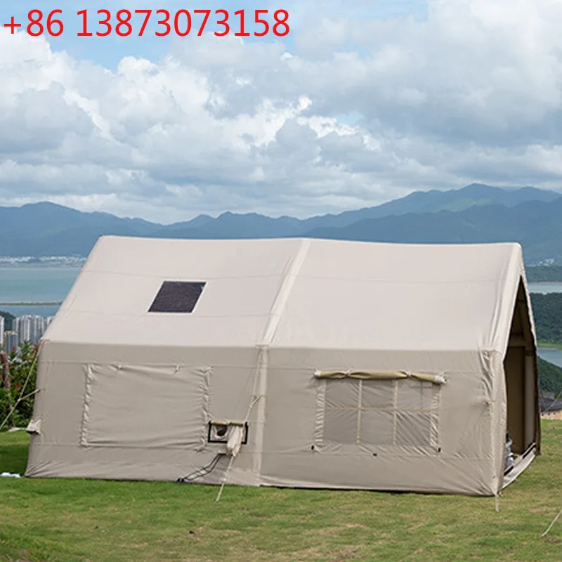Customized large space hotel tent outdoor thickened rainstorm prevention one room and one living room tent quick opening camp in