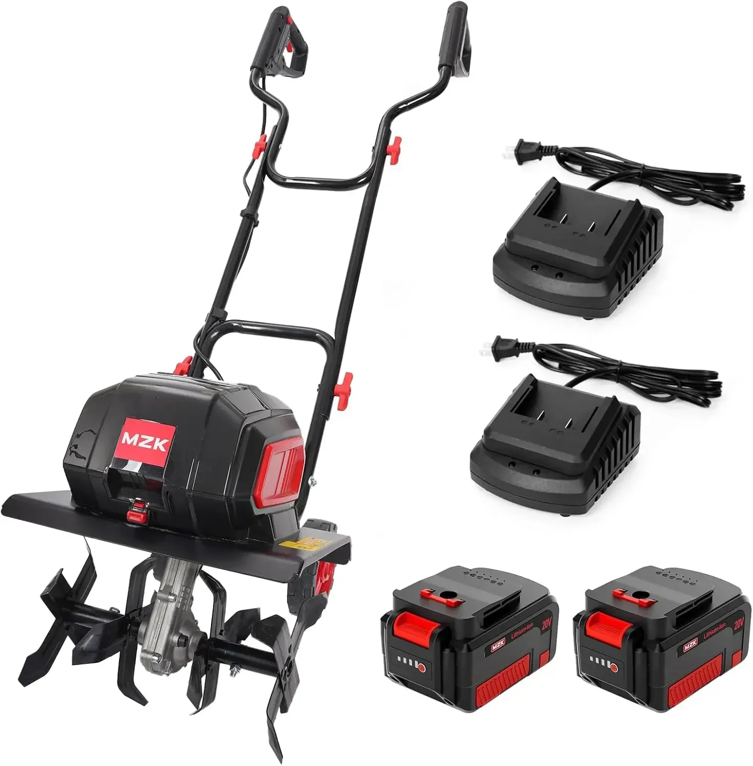 

40V 12-inch Cordless Garden Tiller, 12In Width and 8.6In Depth Garden Rototiller,Battery Powered Garden Cultivator for Lawn/Gard