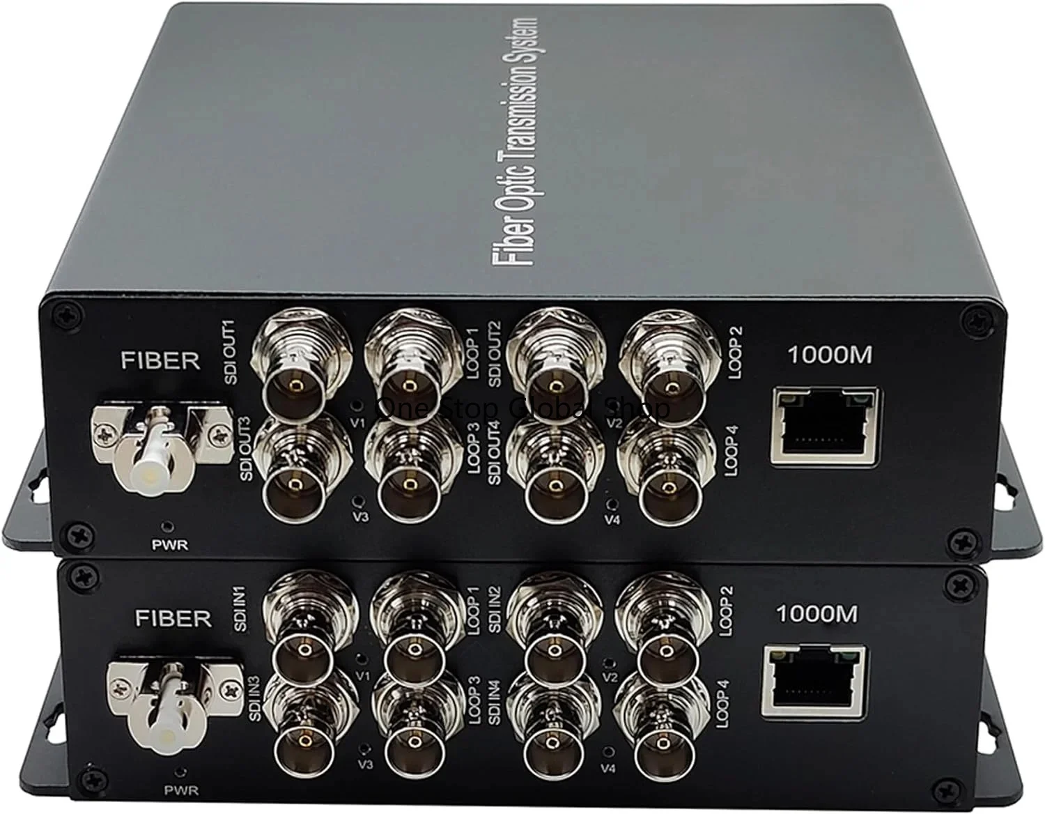 

Broadcast Grade 4 Channel SDI Over Fiber Optic Extenders Video Ethernet to Fiber Media Converter LC