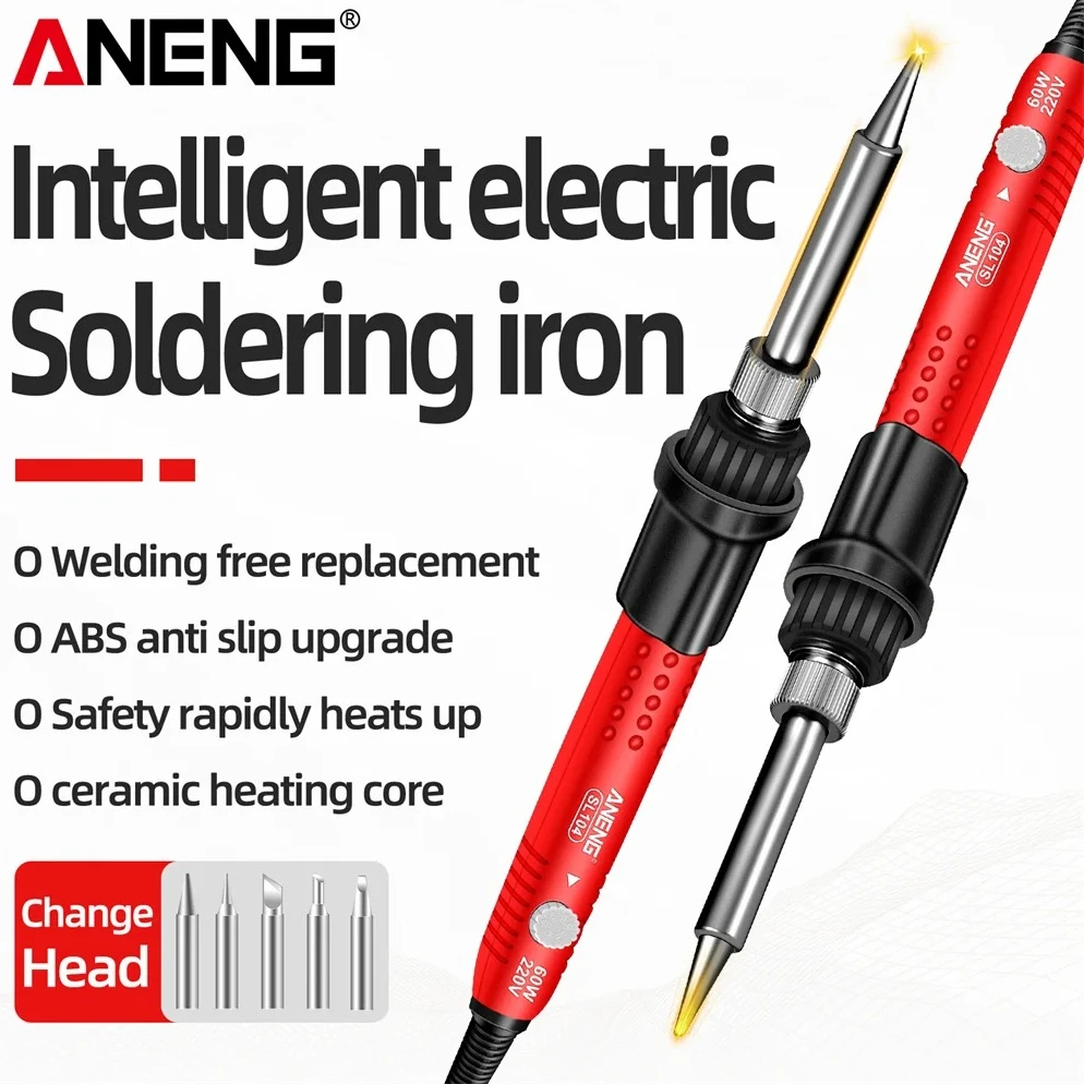 aneng-sl104-60w-電気はんだごて-ノブ式-200～450℃-°-c調整可能な温度プロ仕様ポータブルeu-us電気技師ツールキット
