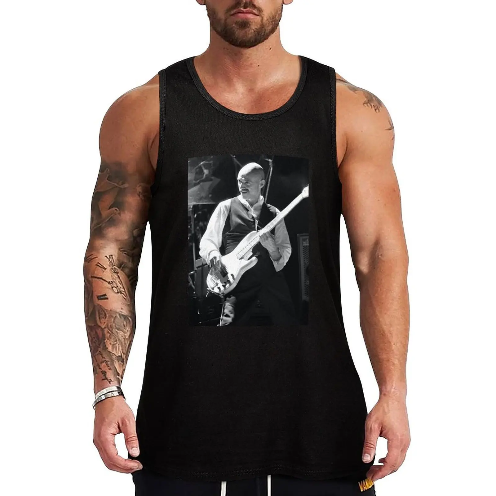 

Tony Levin - BW Photograph Tank Top gym t-shirts Men's summer t-shirt men clothing