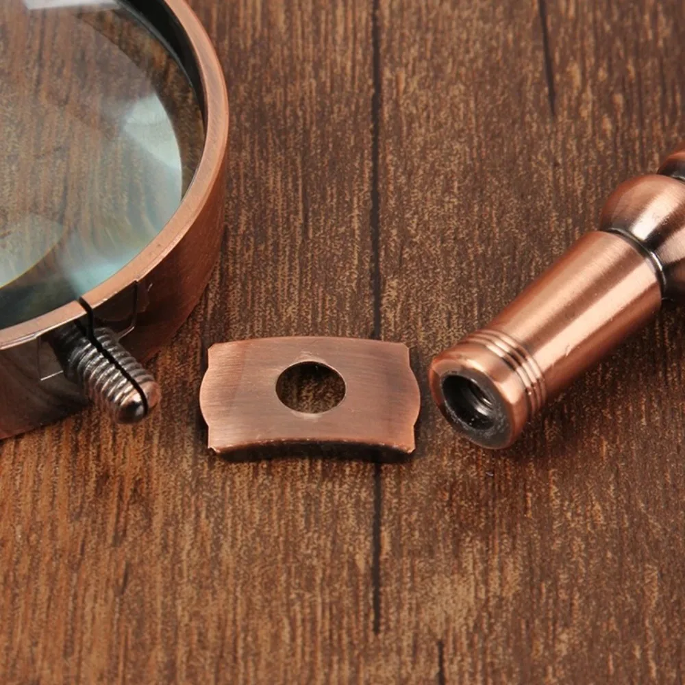 20X Portable Loupe Jewelry Antique All-Metal Magnifier Power Len High Magnification Magnifying Glass