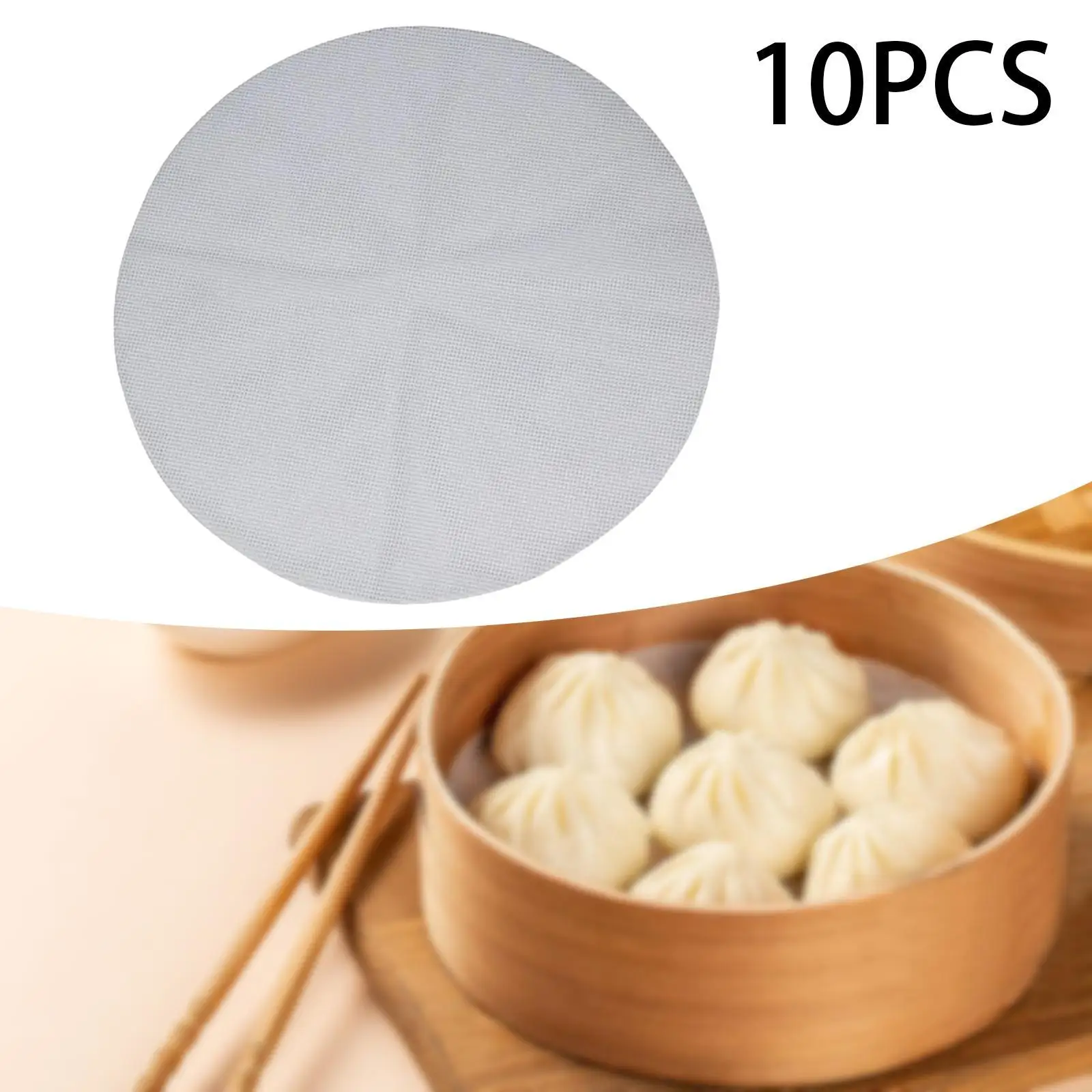 10 Pieces Steamer Mesh Pads Steamed Buns Pad Soft Texture Cooking Tools Cooking Steam Mat for Bread Cakes Dim Sum Kitchen Use