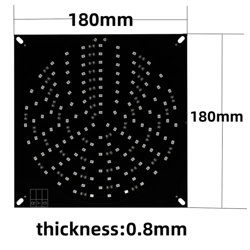 LED Traffic Light Module Rated 12V for Solar-Powered Deployment with 135 Diodes and Aluminum Thermal Management
