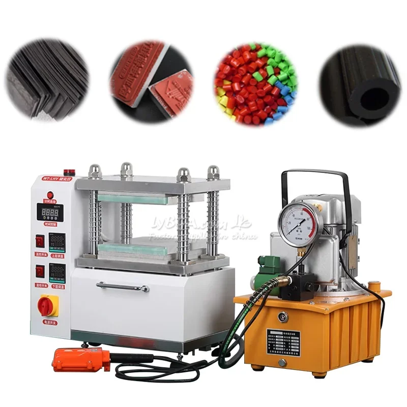 -LHY01 Small Flat Plate Manual Vulcanizer Electric  Auto Pressure 180*180mm 250*250mm Plastic Laminating Machine