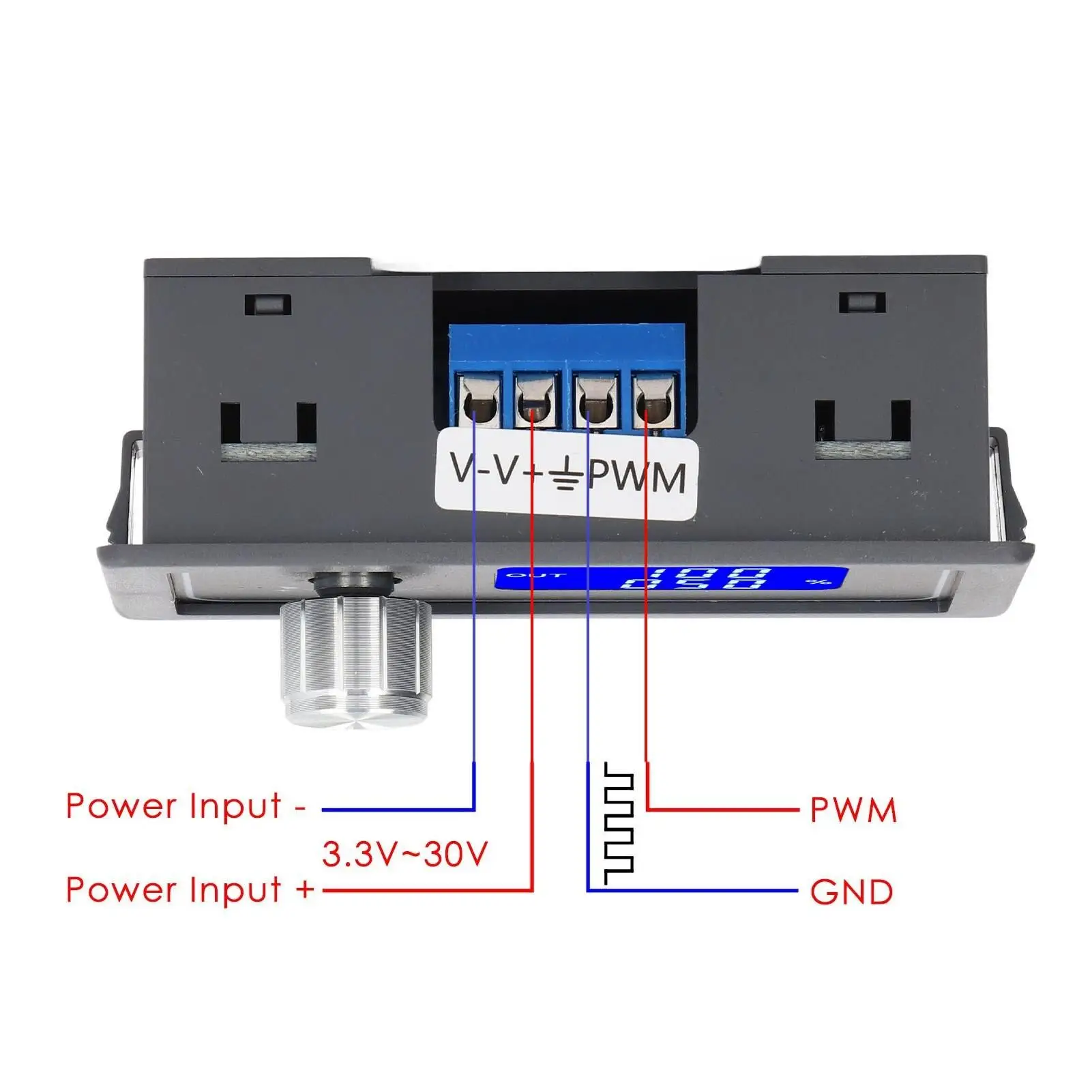 Einstellbarer PWM-Frequenz generator mit LCD-Anzeige zur Motors teuerung und-steuerung