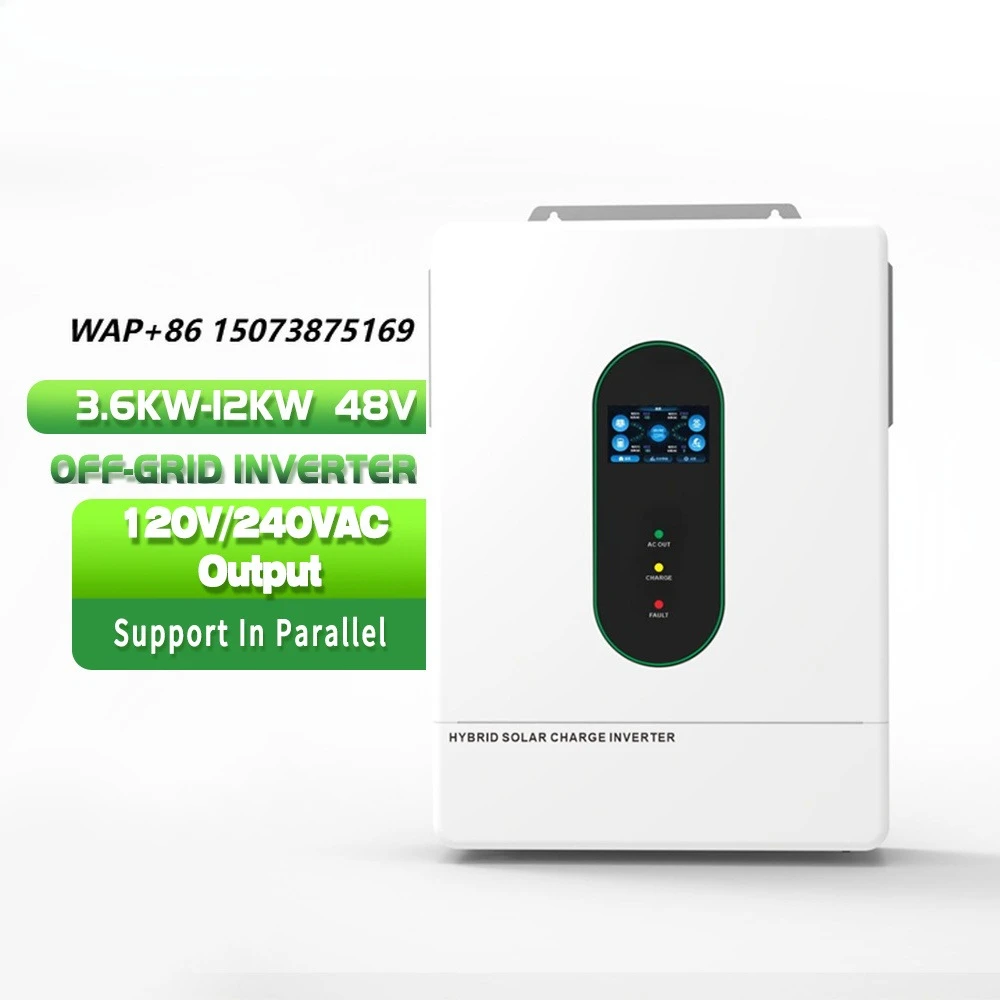 Whayo US Voltage 120V 240VAC Split Phase Off-grid Inverter Dual  Hybrid 12KVA 7200W Solar Inverter