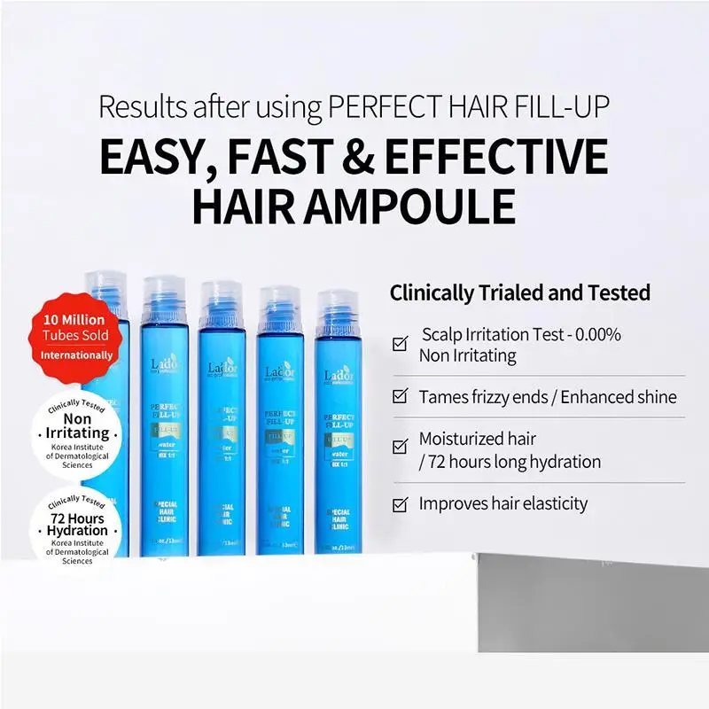 LADOR Perfect Hair Fill-up 5pcs Keratin Hair Treatment Dry Damaged Repair Keratin Scalp Treatment Make Hair Shining Smooth Hair