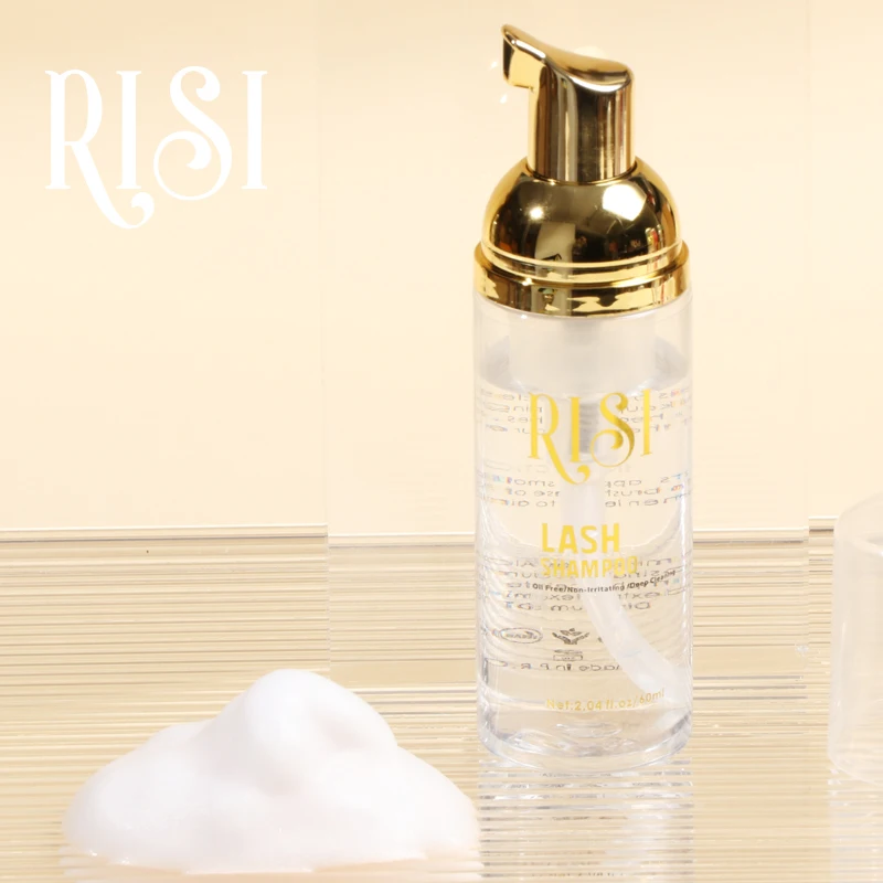 Free RISI Lash Extension Shampoo Non-irritating Lash Shampoo For Eyelash Extensions Super Gentle Eyelash Extension Shampoo Kit