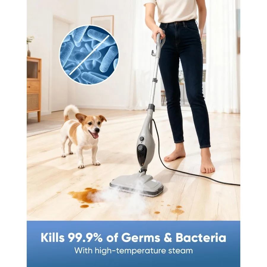 12 in 1 Handheld Steam Cleaner for Home Use with Advanced Steam Technology Ideal for Hardwood Floors Tile and Various Surfaces