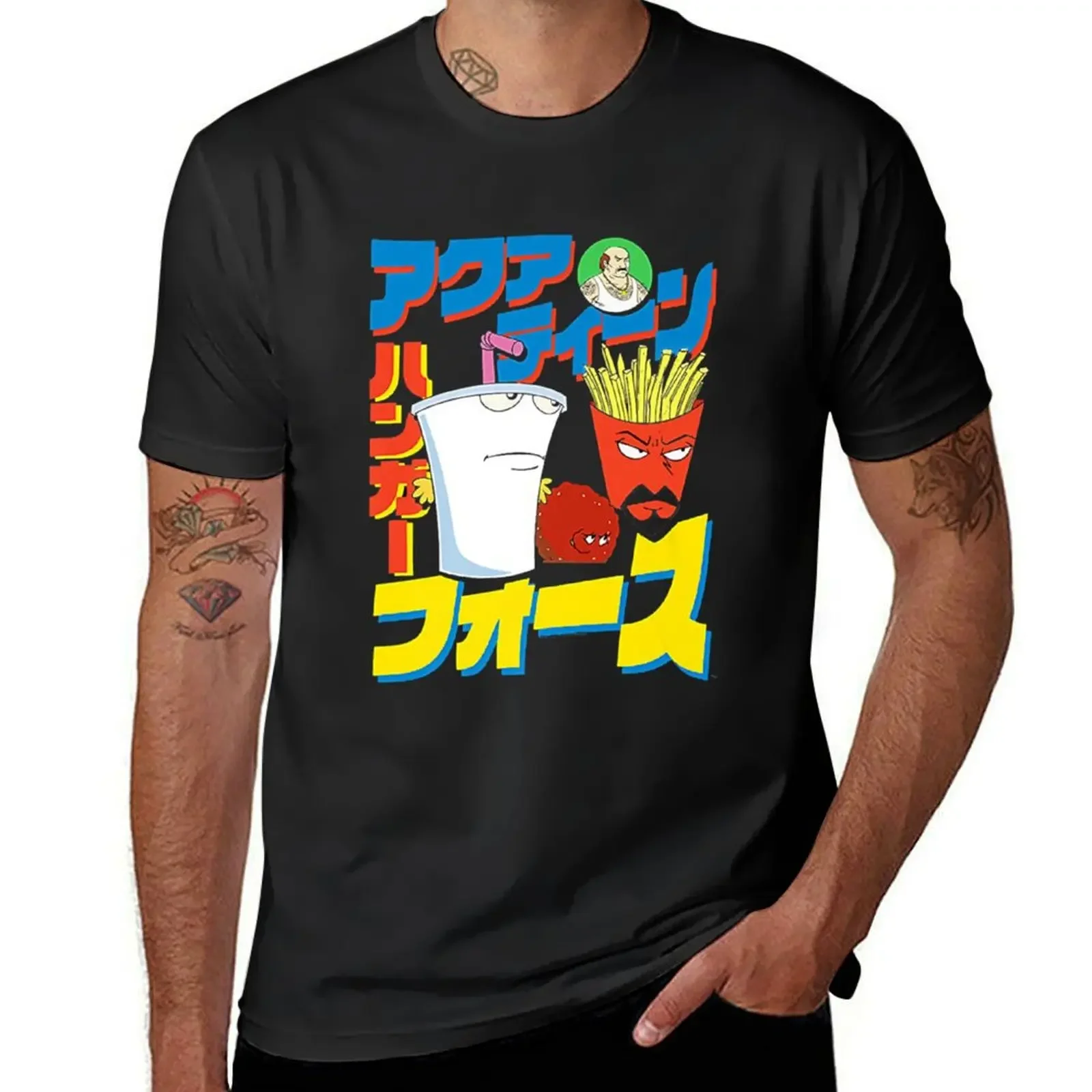 Футболка для мальчиков aqua teen с принтом голода силы (4), летние топы, футболки большого и высокого размера с животным принтом для мужчин