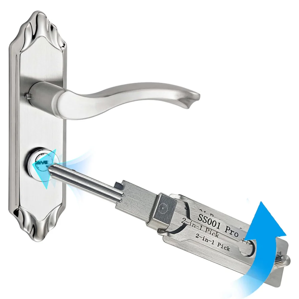 Stainless Steel Precision Tool SS001 Pro O-ring Pickup Kit Hook Tool Maintenance Repair Kit Key Decoder Only for Straight Groove