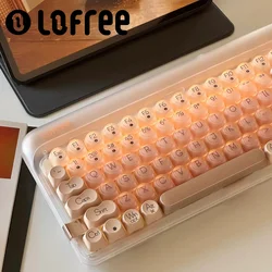 LOFREE Fashion DOT Foundation Mechanical Keyboard with 3 Types Connection for Windows Mac OS/Pink GATERON Baby Racoon Switches