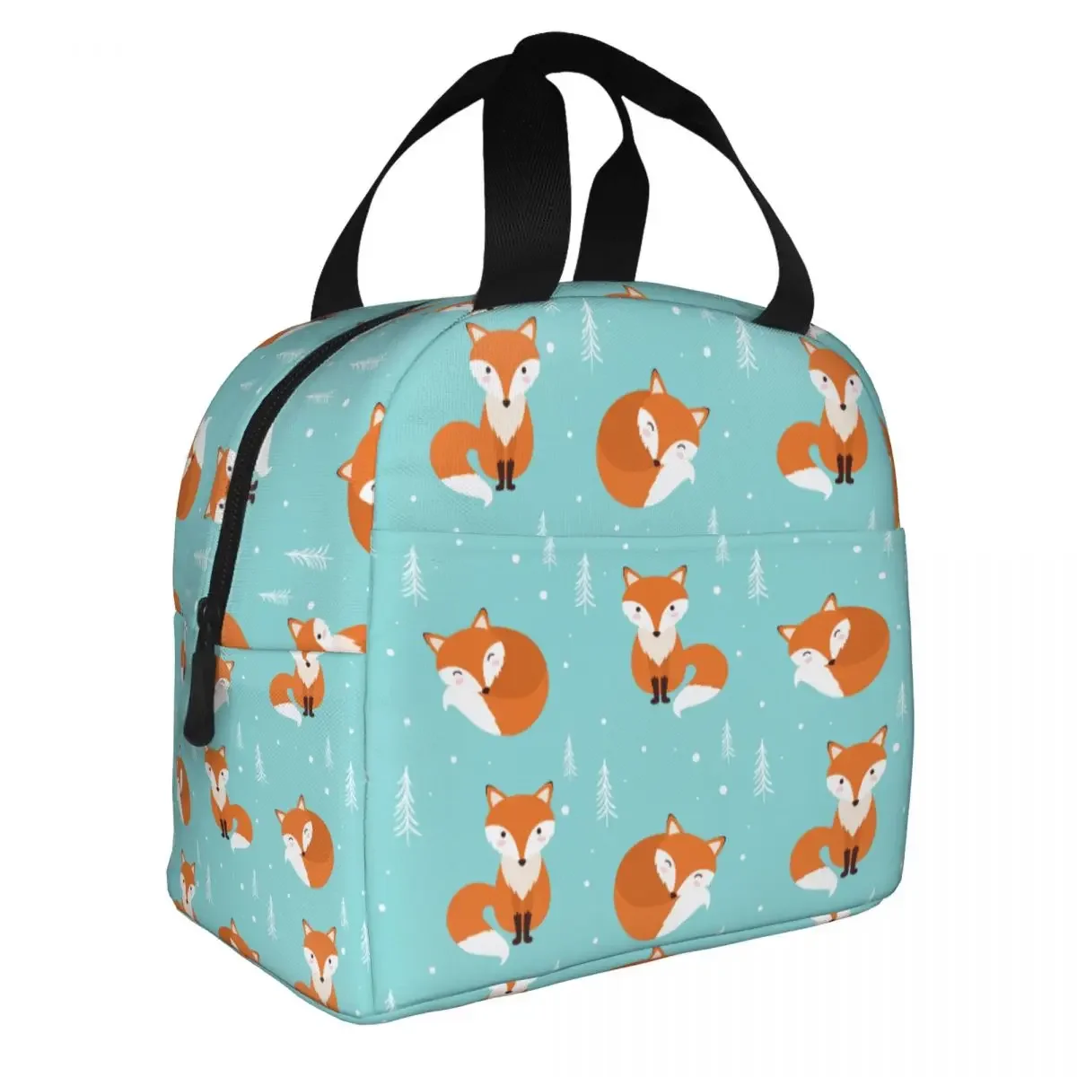 Sacs à lunch en toile pour femmes et enfants, fourre-tout de pique-nique portable, sac isotherme Fox Animal, glacière