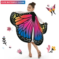 Rainbow Fairy Butterfly Wings Costume for Kids Fairy Monarch Butterfly Wings Costumes for Girls with Masks and Hairbands