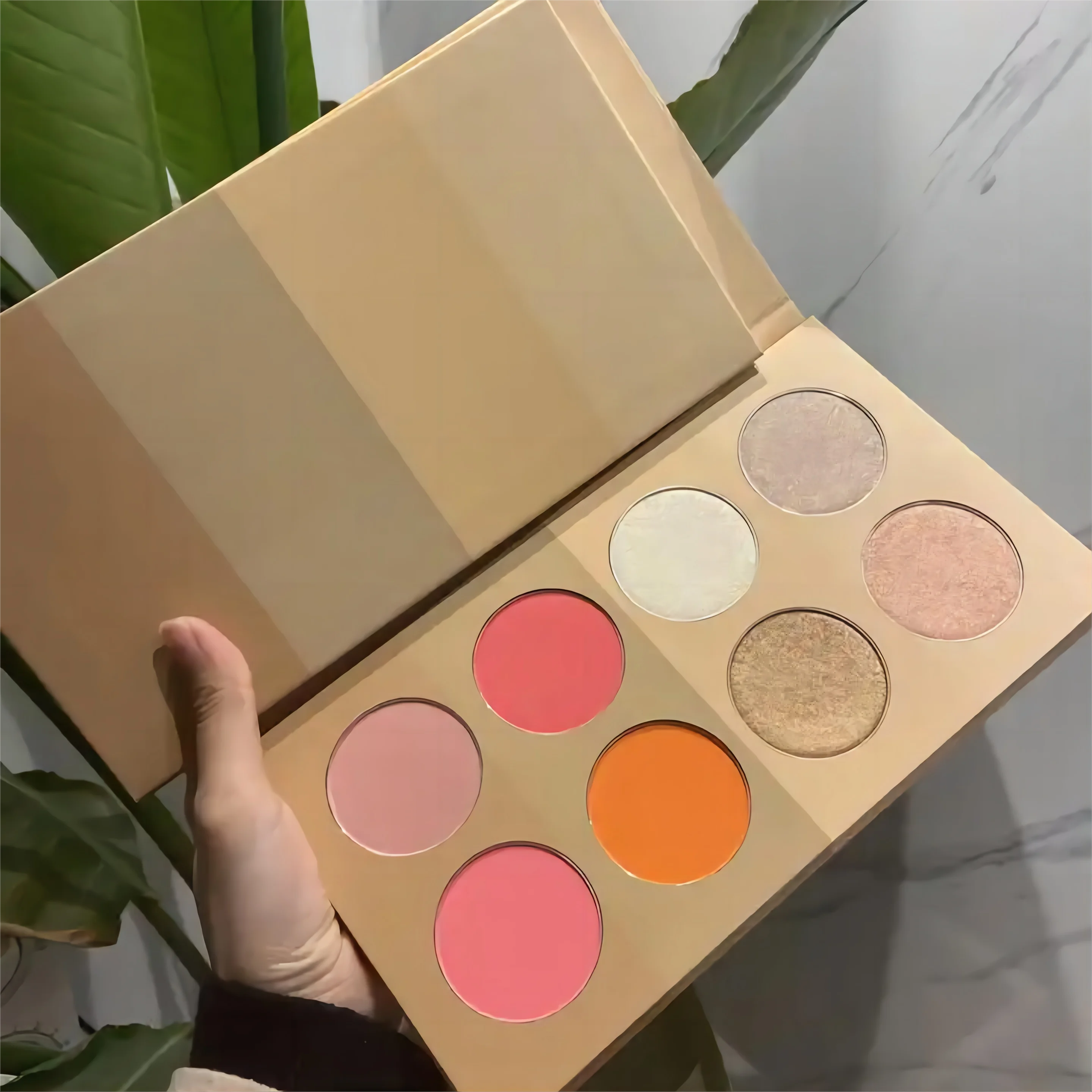 

Customized Blush Highlighter Contour Palette Private Label Multi Color Organic Face Makeup Powder DIY Blusher Bulk 20pcs