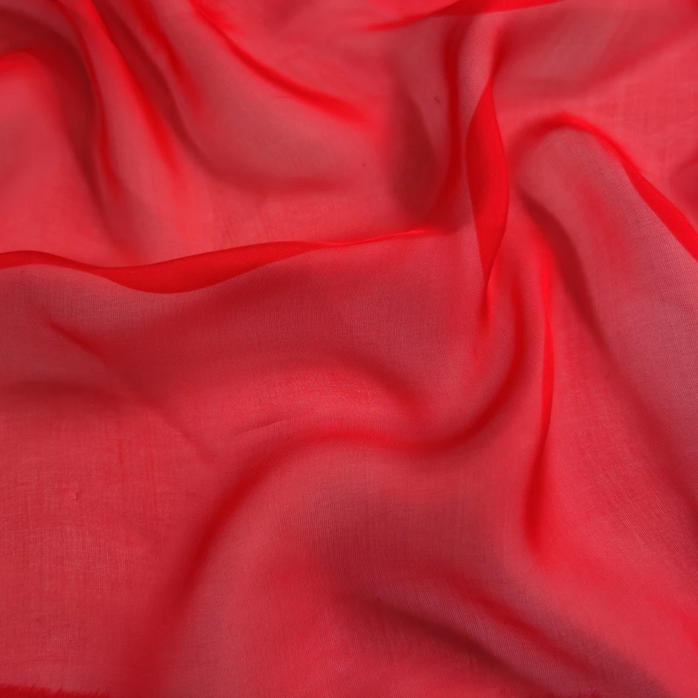 50cm*90cm 100% Mulberry Silk Chiffon Solid Color Fabric, Width 90cm Thickness 5m/m For Silk Scarf