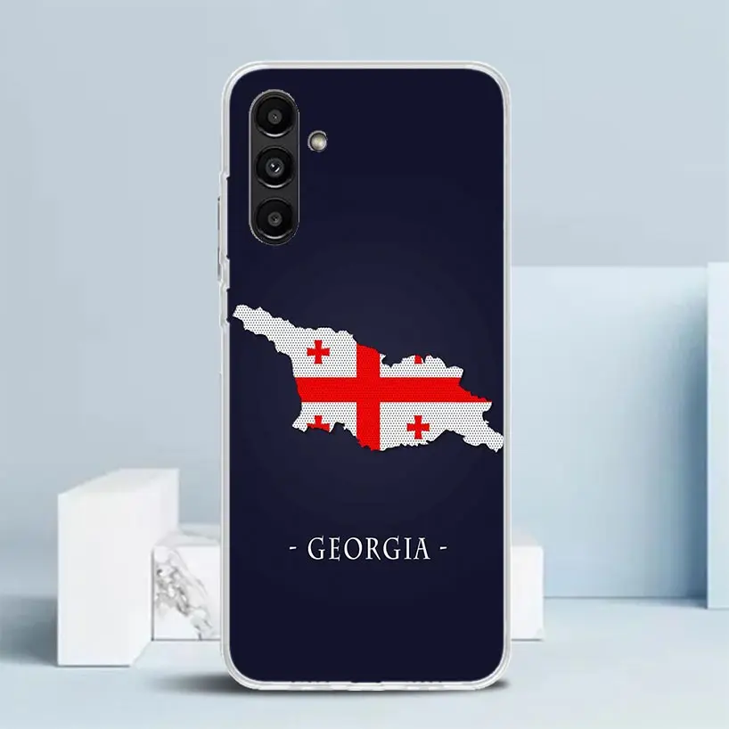 Georgia Flag Phone Case For Samsung Galaxy A17 A37 A57 A16 A15 A14 A13 A56 A55 A54 A53 A36 A35 A34 A33 A26 A25 A24 A23 Galaxy A5 view 3