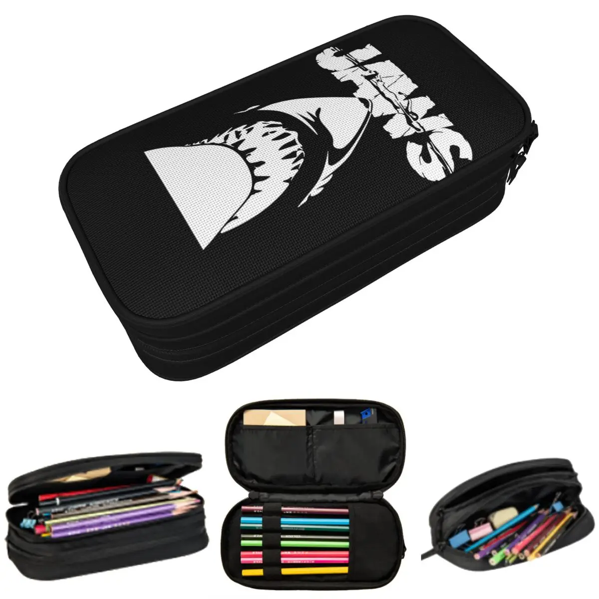 

Пенал для детей «Челюсти» с изображением акулы, опасной и опасной для жизни, для школы, коробка для ручек, сумка для канцелярских принадлежностей, держатель для ручек