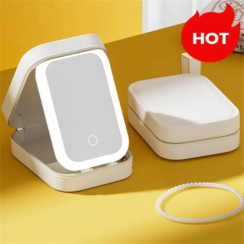 A01V-LED Three-Color Adjustable Makeup Mirror Adjustable Makeup Mirror With Lights Rechargeable Lighted Makeup Mirror