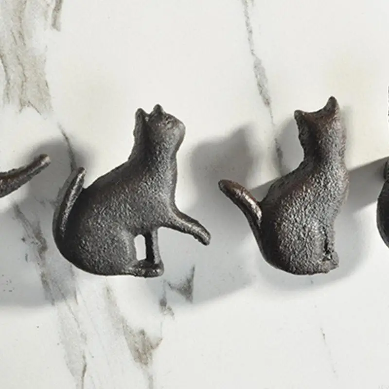 

4xfd 4pcs Iron Cabinet Prouge Cats Crasder Ручка уникальные дверные ящики ручки на кухнях