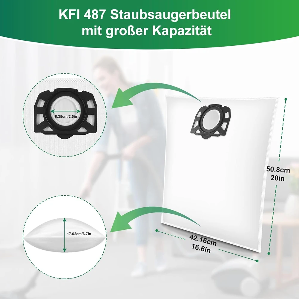 Sacos de aspirador de pó N18R para sacos de vácuo Karcher para Karcher WD4 para Karcher 2.863-006.0
