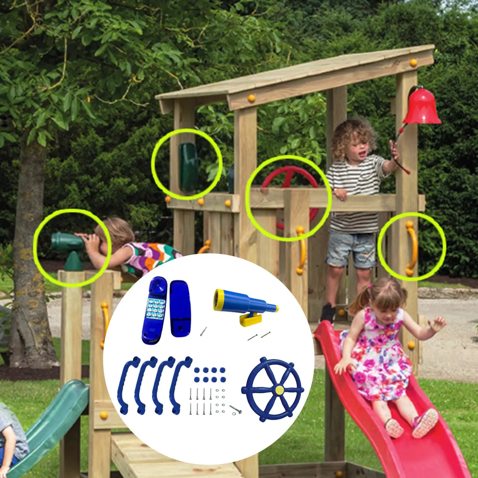 

Playground Toy Set Grab Bar Playground Holds Role Play Toys Light Educational