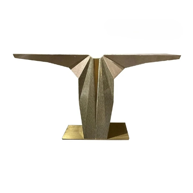 

Console Light Luxury Doorway Stone Plate Console Tables Wall Side View Modern Minimalist a Long Narrow Table