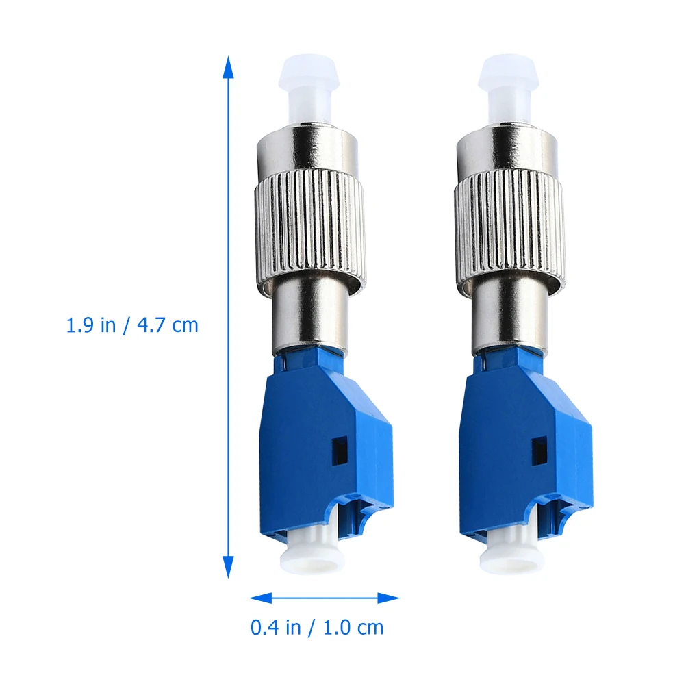 

2 pcs Fiber Optic Adapters High Precision Reusable Compact Lightweight Compatible Visual Fault Telecommunications