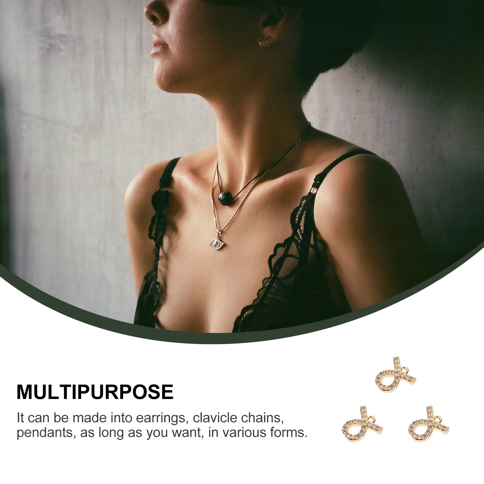 3 قطعة قلادة زودياك أقراط نحاسية أنيقة لامعة الأذن ترصيع لحفل زفاف عادية أنيقة لتقوم بها بنفسك مجوهرات هدية أقراط نحاسية