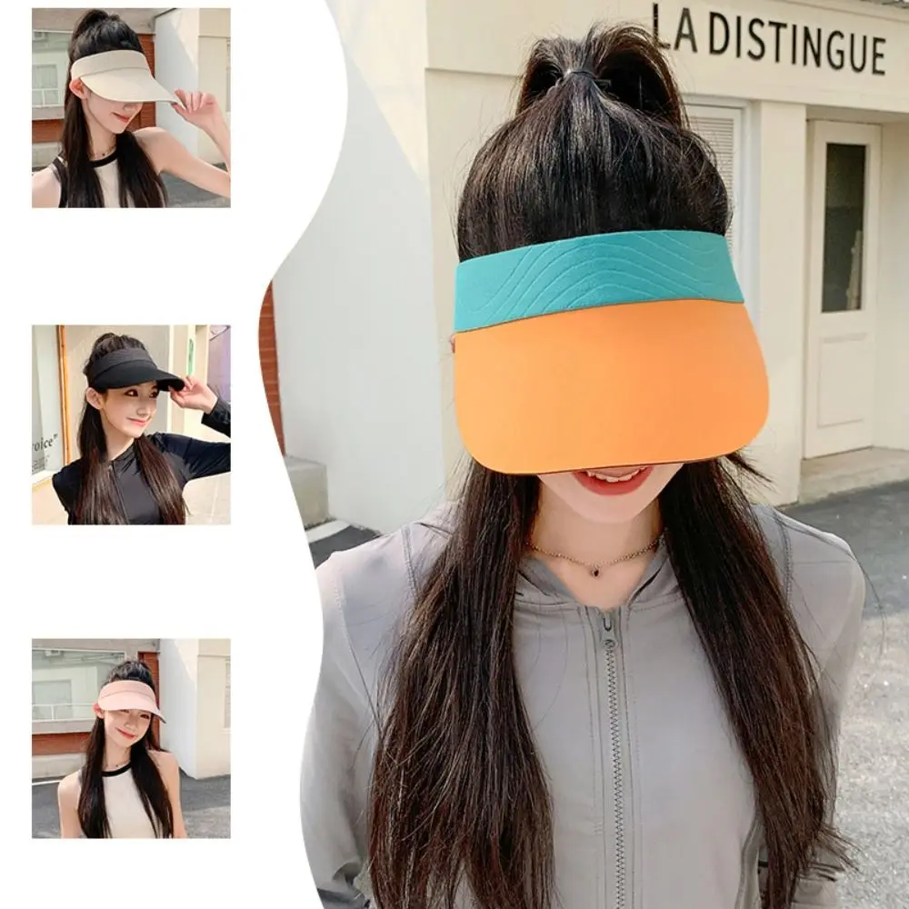 

Летняя бесшовная шляпа от солнца из ледяного шелка с большими полями, пустая верхняя солнцезащитная бейсболка, защита от ультрафиолета, защита от солнца, дышащая воздушная шляпа от солнца