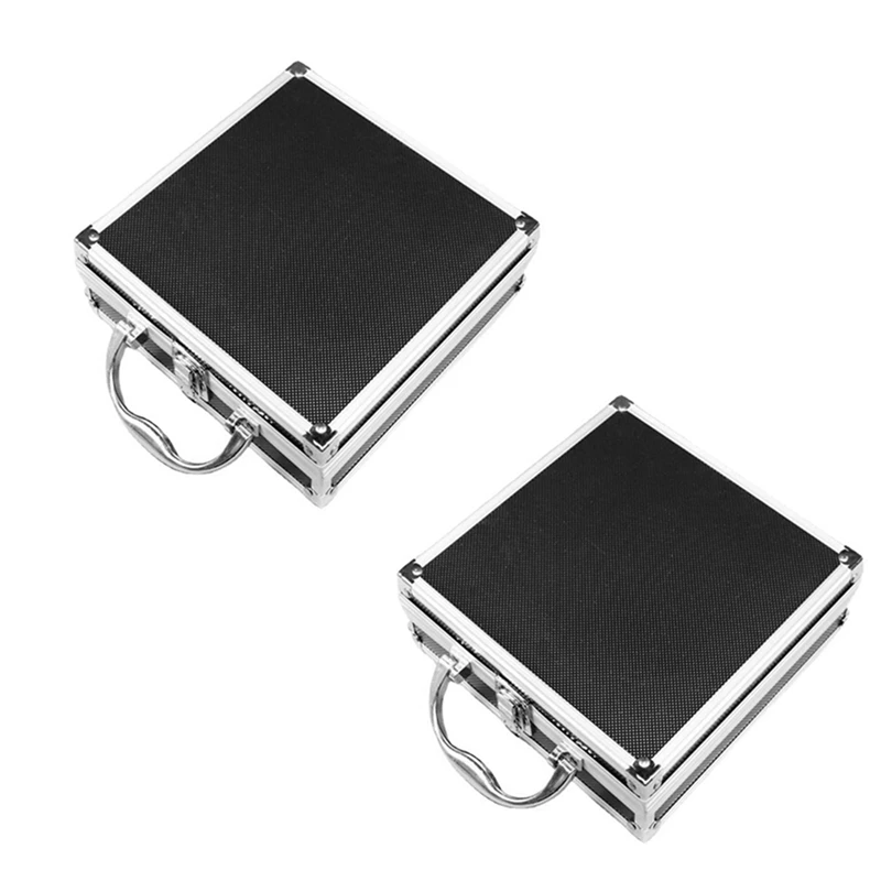 TOP 2X Aluminum Alloy Toolbox Accessories Storage Box Practical Aluminum Suitcase Small Toolbox Storage Box