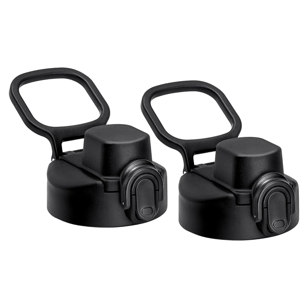 2 Pcs Replacement Spout Lid Auto Flip Lid for 12/16/18/20/32/40/64 Oz Wide Mouth Sport Water Bottles