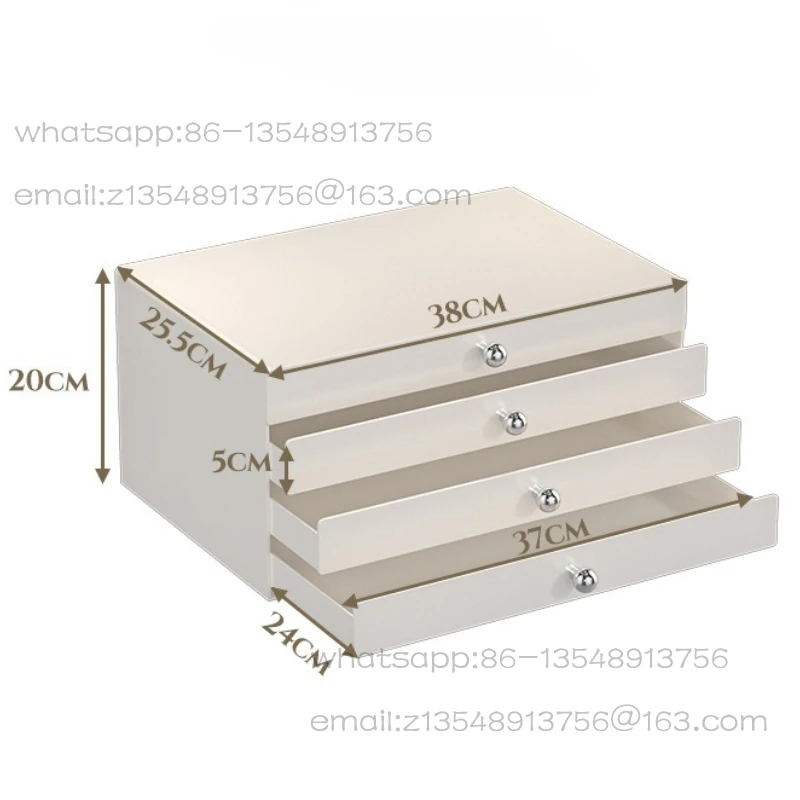 

Cosmetics Storage Box Desktop Dust-proof Household Large Capacity Dresser Jewelry Shelf