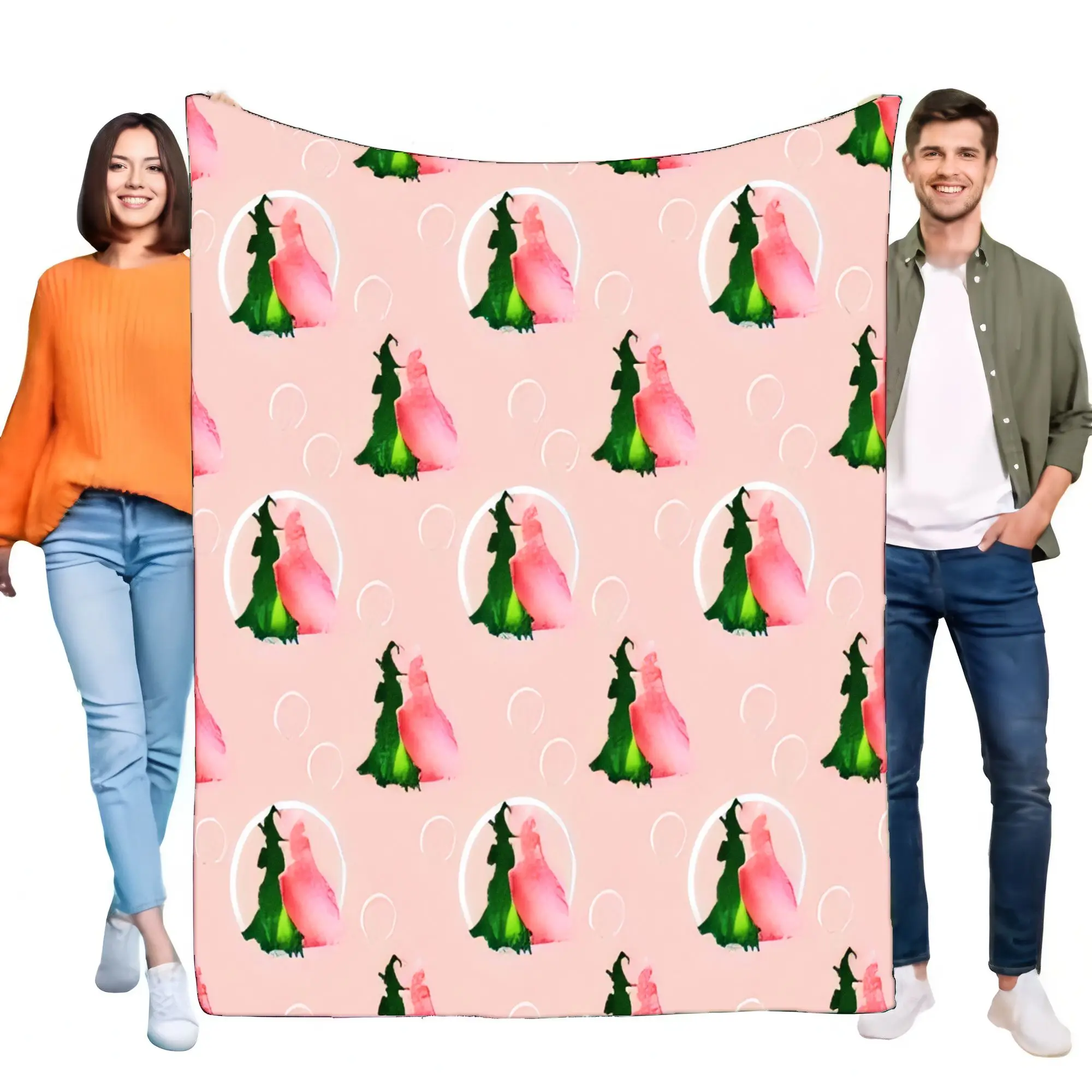 Cozy Soft Blanket with Colorful Lady Design Ideal for Bed Sofa Throws, Lightweight, Perfect Gift for Birthdays and Home Décor